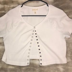 Urban outfitters button crop top